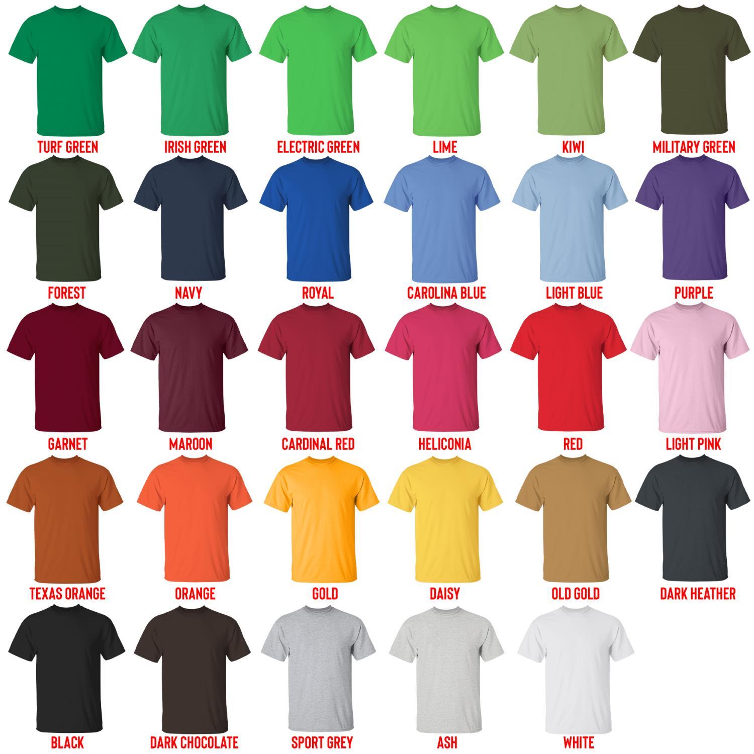 t shirt color chart - Dandadan Stuff Merch