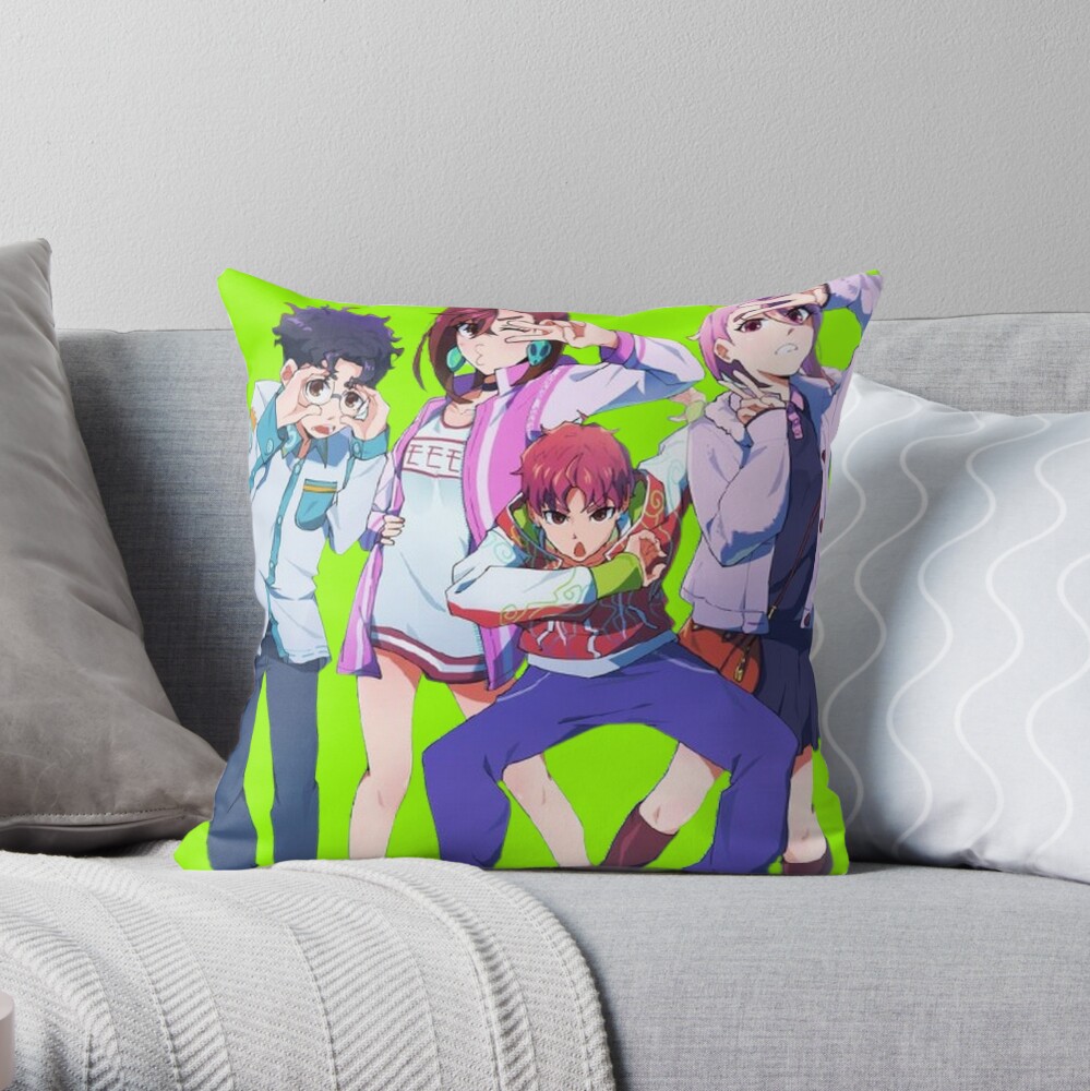 Dandadan Momo Ayas And Okaru Throw Pillow